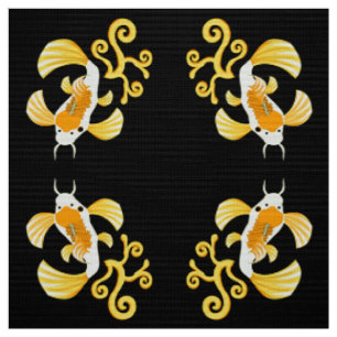 Tissu Papillon d'or Koi natation