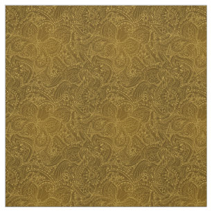 Tissu Papillon Floral naturel de luxe moderne or