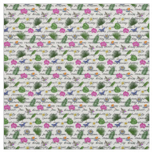 Tissu Papillon floral naturel tropical moderne de luxe