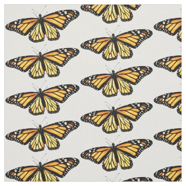 Tissu - Papillon Monarque Impression #2 (Échantillon)