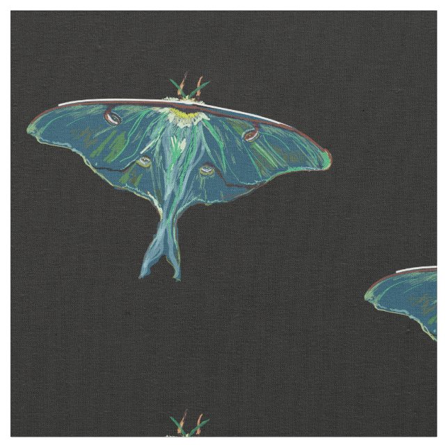 Tissu Papillon Moth Bleu (Fermer)