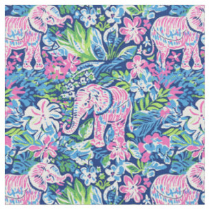 Tissu Parade du jardin des éléphants