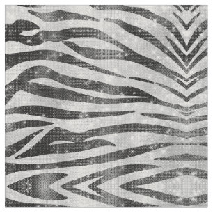 Tissu Parties scintillant brillante noire blanche brilla