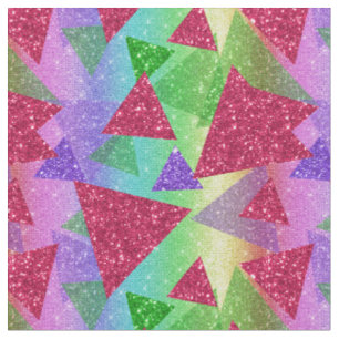 Tissu parties scintillant ombre arc-en-ciel faux triangl