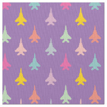Pastel F-15 Eagle Fighter Jet Motif sur violet