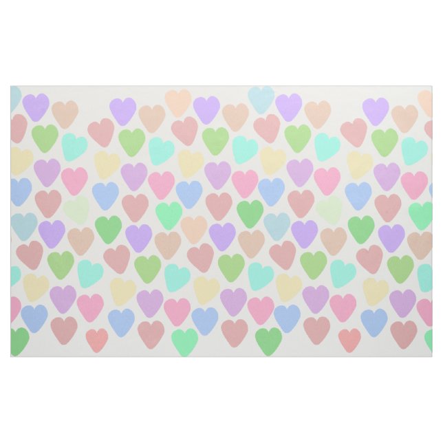 Tissu Pastel Hearts Design (Yard)
