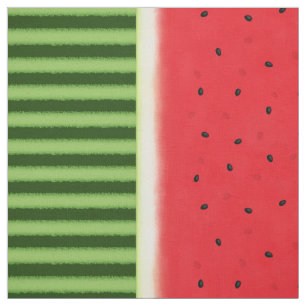 Tissu Pastèque avec peau et écorce (petite échelle)