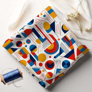 Tissu Pat Abstrait rétro géométrique n° 11 Navy Gold ID1