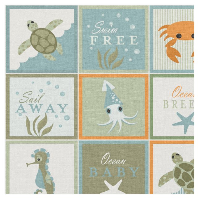 Tissu Patchwork d'océan (Fermer)