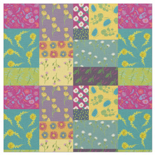 Tissu Patchwork Faux Quilt d'impression Boho Style Maxim