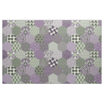 Patchwork Hexagons Lavender et Sage