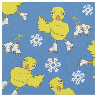 Tissu Patinage sur glace Chick Snowflake Motif