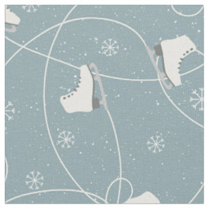 Tissu Patins à glace Flocons de neige Traînées de glace