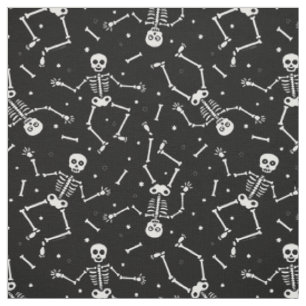 Tissu Patron de squelette d'Halloween