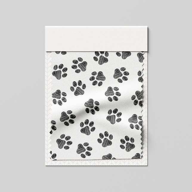 Tissu Patrouilles de Doodle, Paws de Chien, Paws Noirs (Créateur téléchargé)