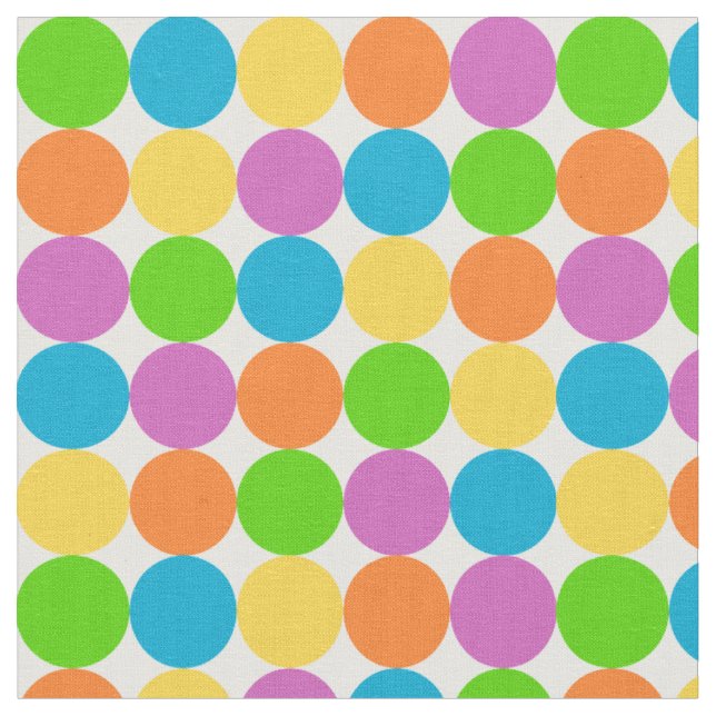 Tissu Pattern de Colorful Polka (Fermer)