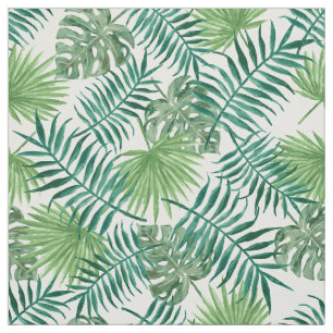 Tissu Paume tropical Modèle feuille vert monstère jung