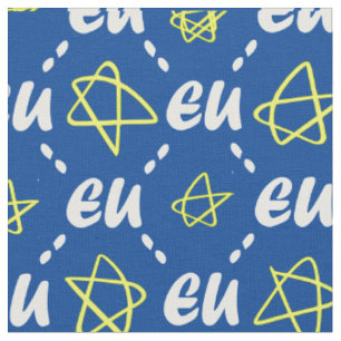 Tissu Pavillon de l'Union européenne étoiles bleues ja