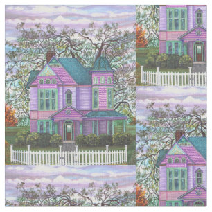 Tissu Paysage victorien pourpre de clôture de Chambre