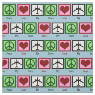 Tissu Peace Love