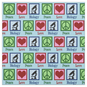 Tissu Peace Love Biology