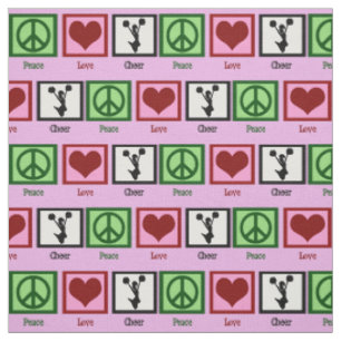 Tissu Peace Love Cheer