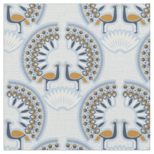 Tissu Peacock Art déco rétro
