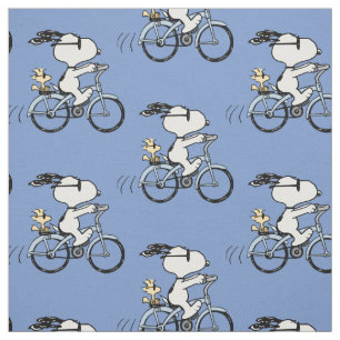 Tissu Peanuts Snoopy & Woodstock Bicyclette
