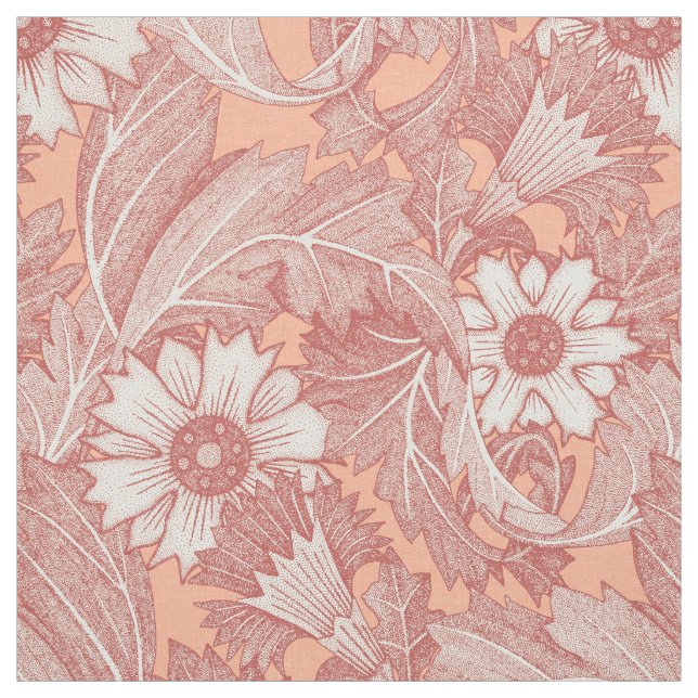 Tissu pêche à la grenade acanthus (Échantillon)