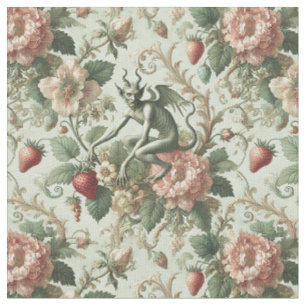 Tissu Péchés fraises - Carrelage classique gothique