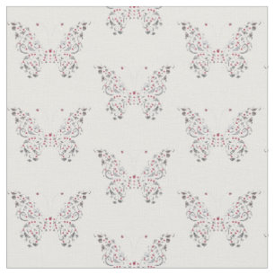 Tissu peigné à papillon argenté (56 po de largeur)