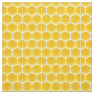 Tissu Peigne jaune doré Moyen Imprimer Cellules 1"