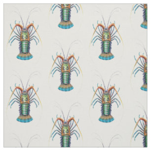 Tissu peint d'art de langouste