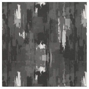 Tissu Peinture Abstraite noire/grise/blanche