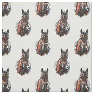 Tissu peinture de cheval de trot. Customisez-moi