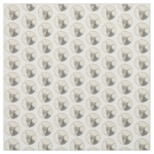 Tissu Peinture de Doberman Pinscher - Art original de ch