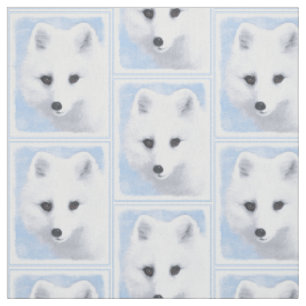 Tissu Peinture de Fox arctique - art original de faune