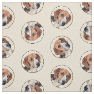 Tissu Peinture de Harrier Tri-Couleur Mignon Art de Chie