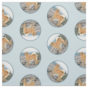 Tissu Peinture finlandaise Spitz Seashore Peinture Chien
