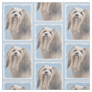 Tissu Peinture Havanaise (Argent) - Cute Original Chien