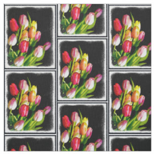 Tissu Peinture Tulip - Art Fleur original