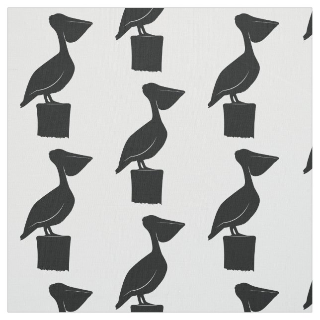 Tissu Pélican sur un courrier en silhouette (Échantillon)