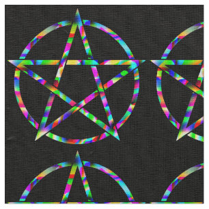 Tissu Pentagone étoilé coloré