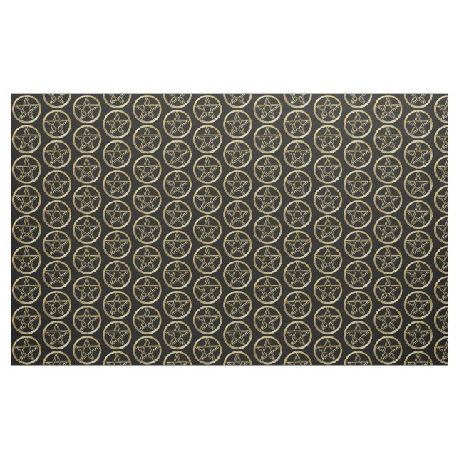 Tissu Pentagramme doré (Yard)