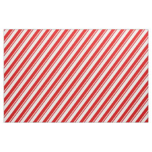 Tissu Pepperment Bonbon Rouge Blanc Bande
