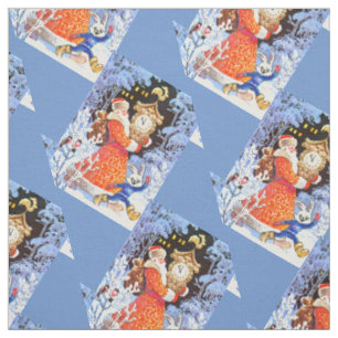 Tissu Père Noël vintage