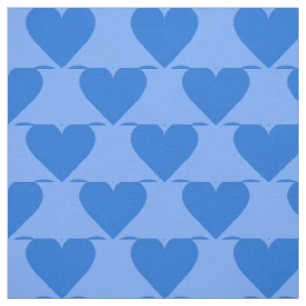 Tissu personnalisé Blue Hearts