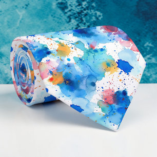 Tissu personnalisé cravate aquarelle