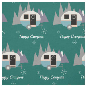 Tissu personnalisé pour mini camping-car rétro