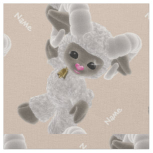 Tissu Personnaliser Hello Baby Plush Toy Ram Brown